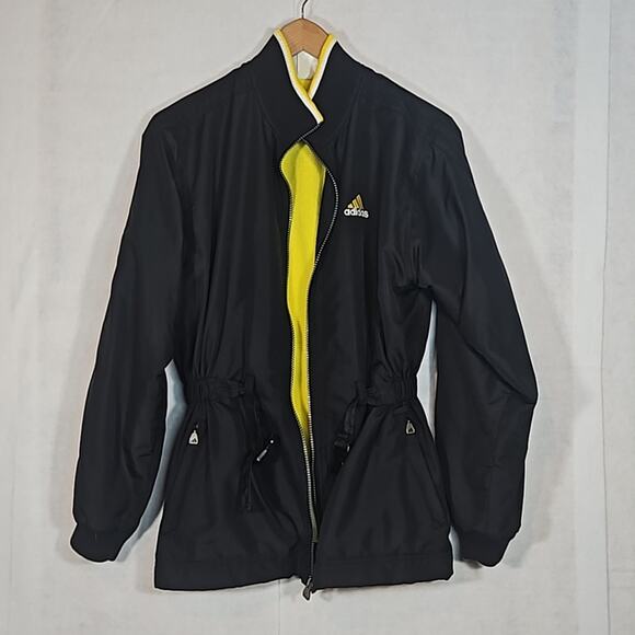 Vintage 90s Y2K Adidas Black Belted Jacket - Picture 1 of 10